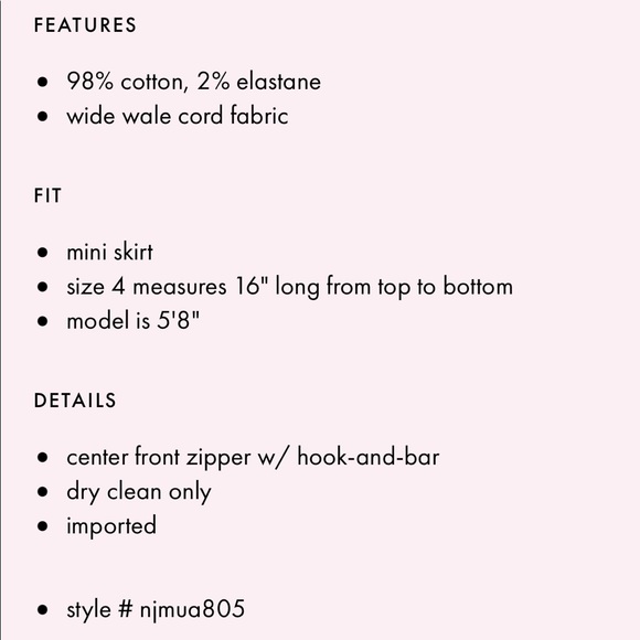 Kate Spade modern cord skirt - Picture 6 of 6